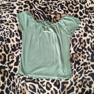 Green off the shoulder Croptop (Forever 21)